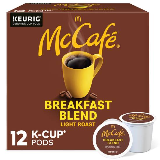 McCafe Breakfast Blend Light Roast K-Cup Pods, 12 CT