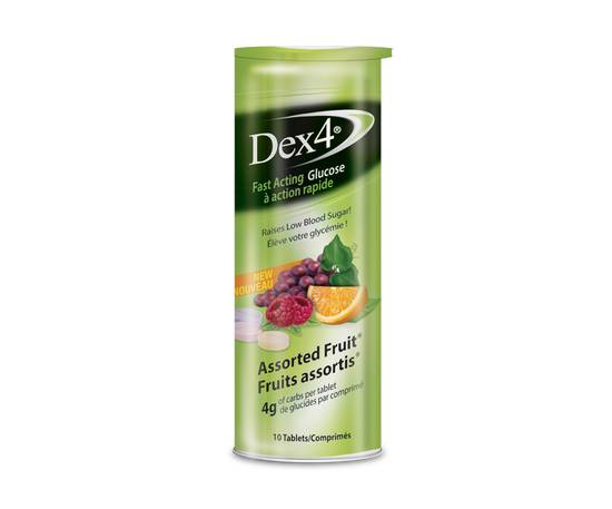 Dex4 Glucose Tablets (10 units, assorted fruits)