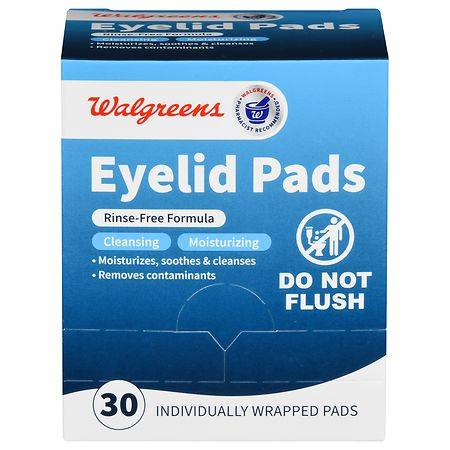 Walgreens Eyelid Pads Rinse-Free Formula (30 ct)