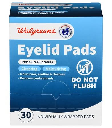 Walgreens Eyelid Pads Rinse-Free Formula