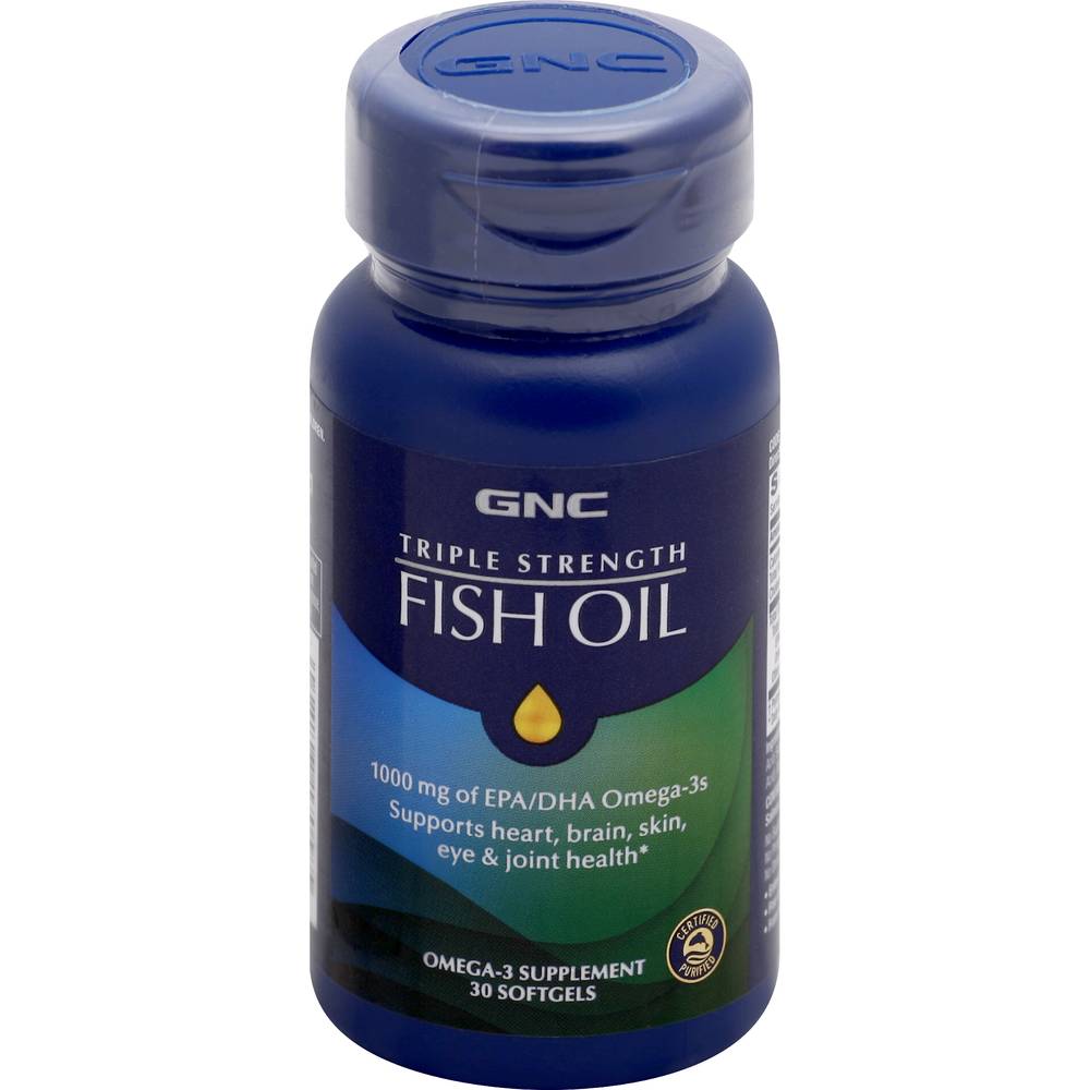 GNC Fish Oil Omega-3 1000 mg Softgels (2.9 oz)