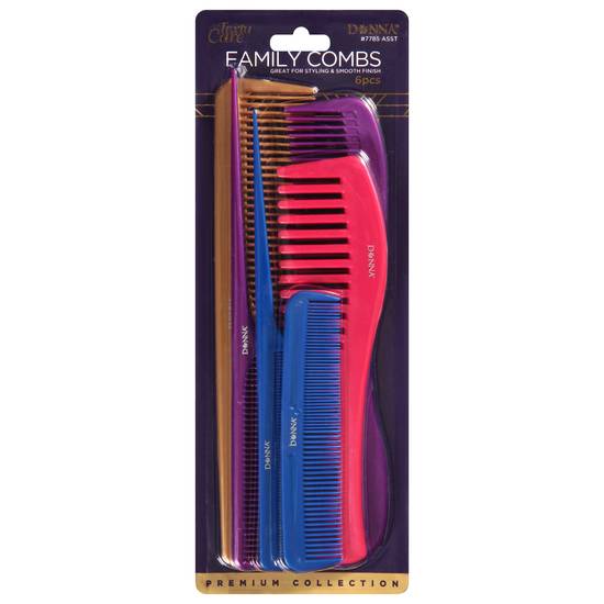Donna Premium Collection Family Combs (6 ct)