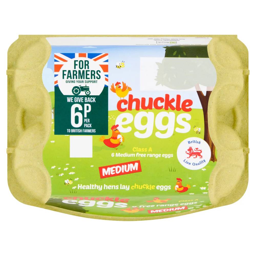 Chuckle 6 Medium Free Range Eggs