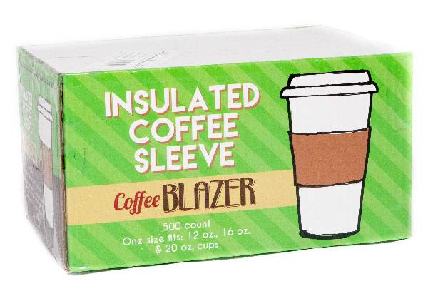 Whalen Packaging Coffee Blazer Insulated Coffee Cup Sleeve (500 ct)