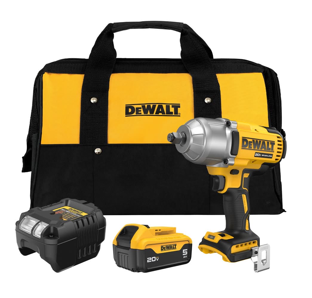 DEWALT 20-volt Max Variable Speed Brushless 1/2-in Drive Cordless Impact Wrench (Battery Included and Charger Included)