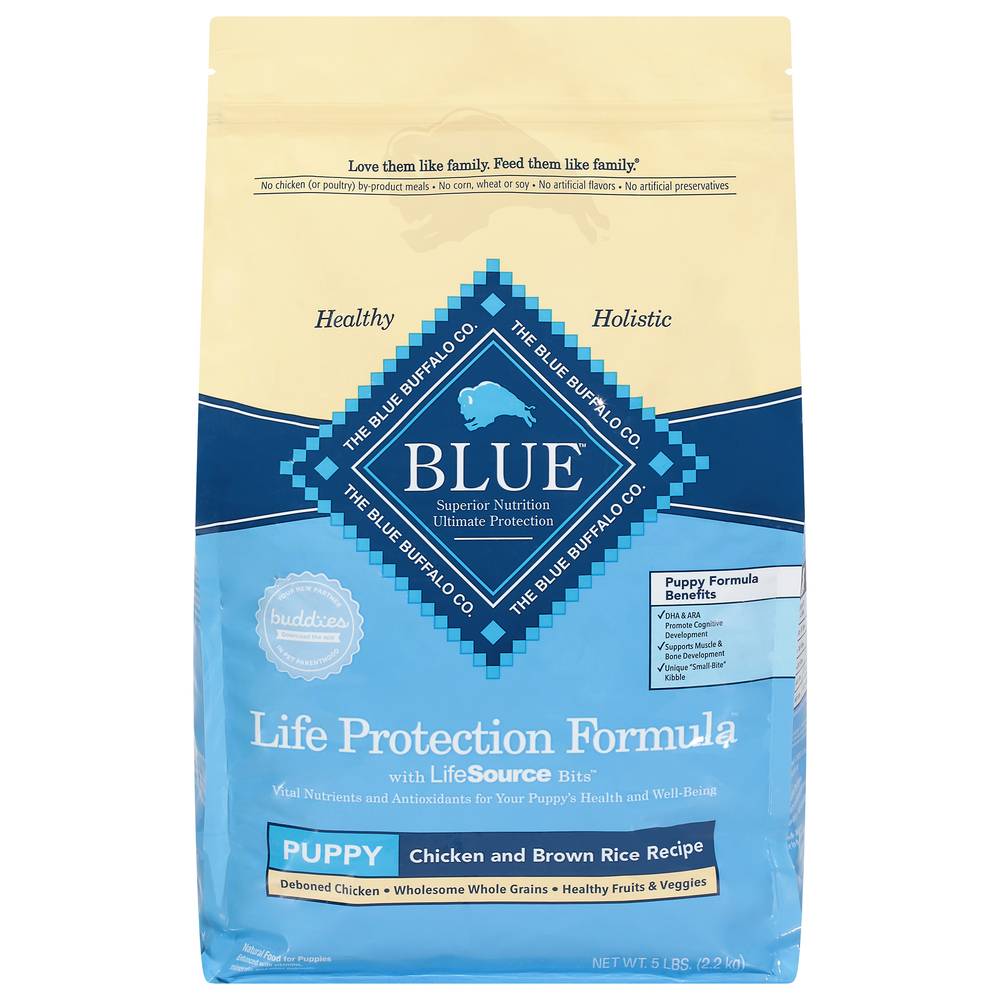 Blue Buffalo Life Protection Formula Puppy Food, Chicken-Brown Rice (5 lbs)