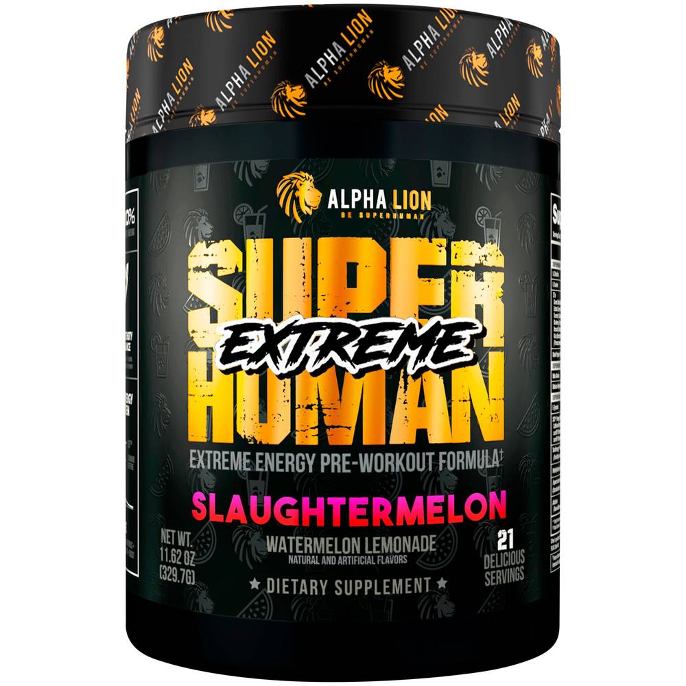 Alpha Lion Superhuman Extreme Pre Workout, Watermelon-Lemonade (11.62 oz)