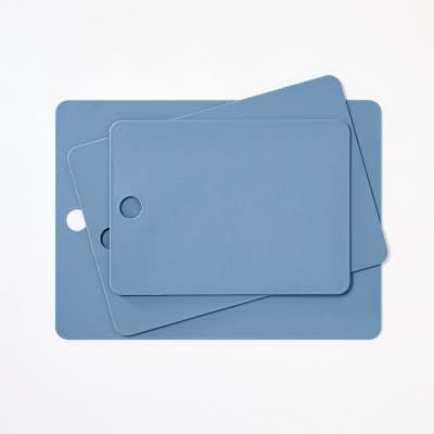 Figmint Poly Essentials Cutting Board Set, Assorted, Blue (3 ct)