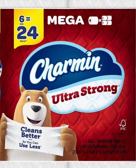 Charmin Ultra Strong Toilet Paper Mega Rolls (6 ct)