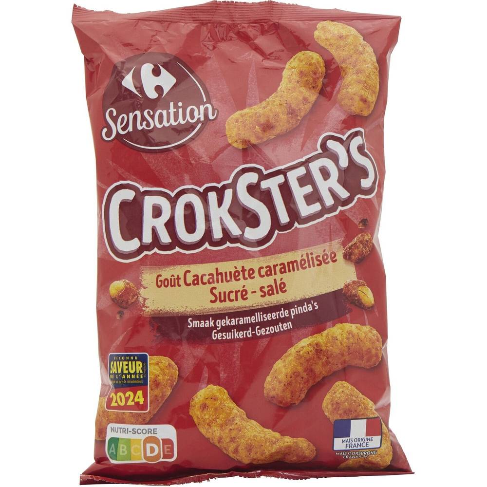 Carrefour Sensation - Crokster's biscuits apéritif (cacahuète caramélisée )