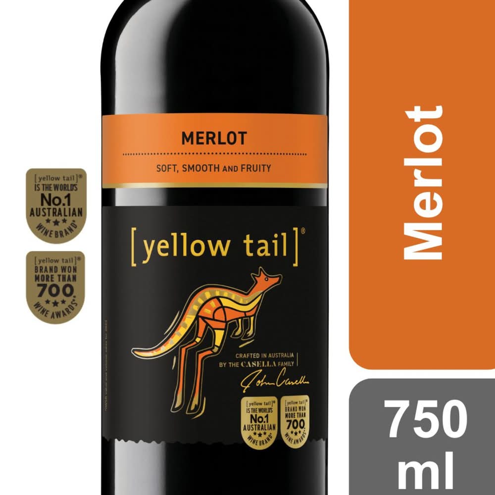 Yellow Tail Australia Merlot Red Wine, 2019 (750 ml)