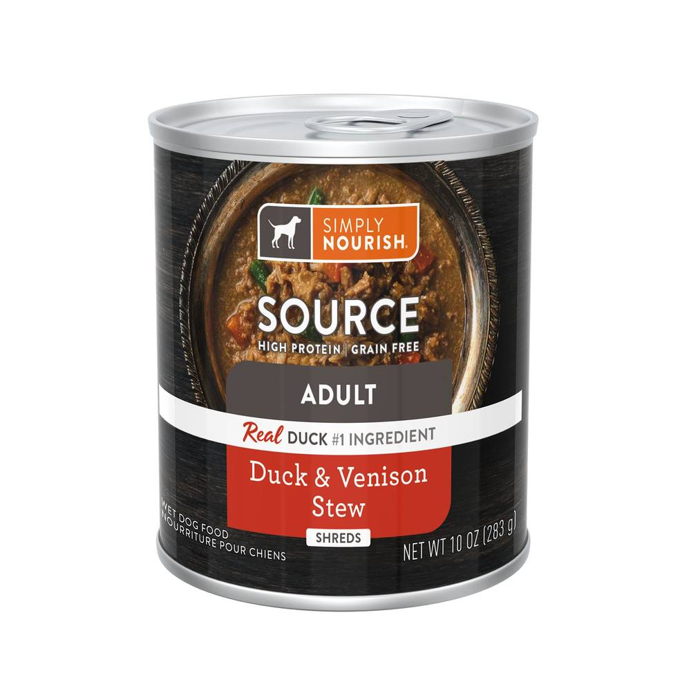 Simply Nourish Source Adult Wet Dog Food (duck and venison stew)