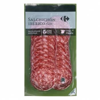 Salchichón Ibérico Extra en lonchas Carrefour sin gluten 100 g