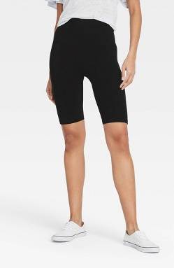 A New Day High-Waist Seamless Inseam Bike Shorts, S/M, Black