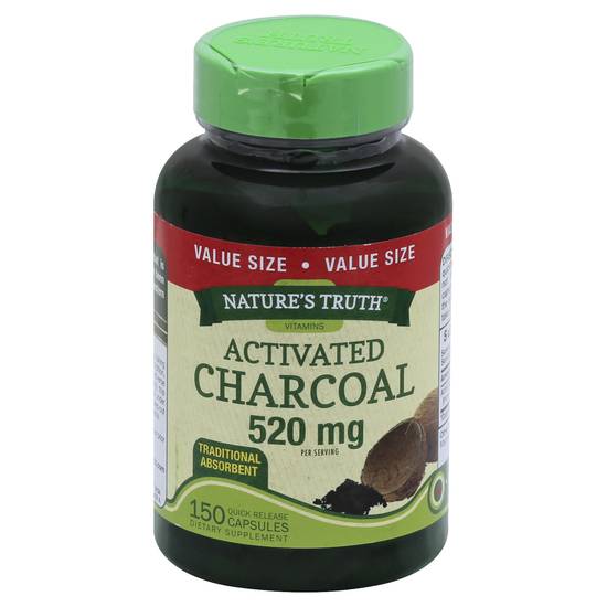 Nature's Truth Premium Coconut Activated Charcoal Capsules
