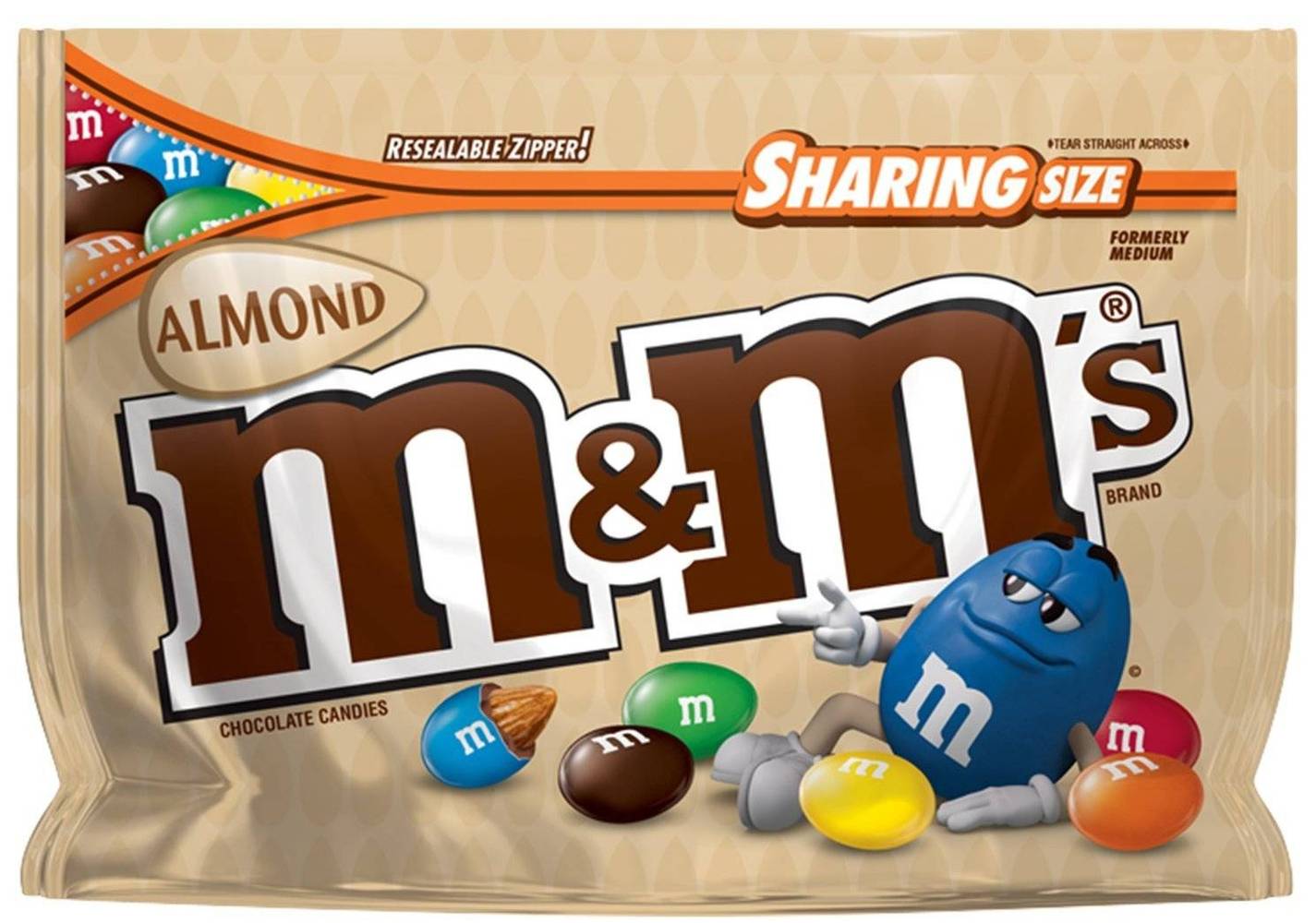 M & M ALMOND COVER  CHOCOLATE SHARE SIZE 2.83OZ