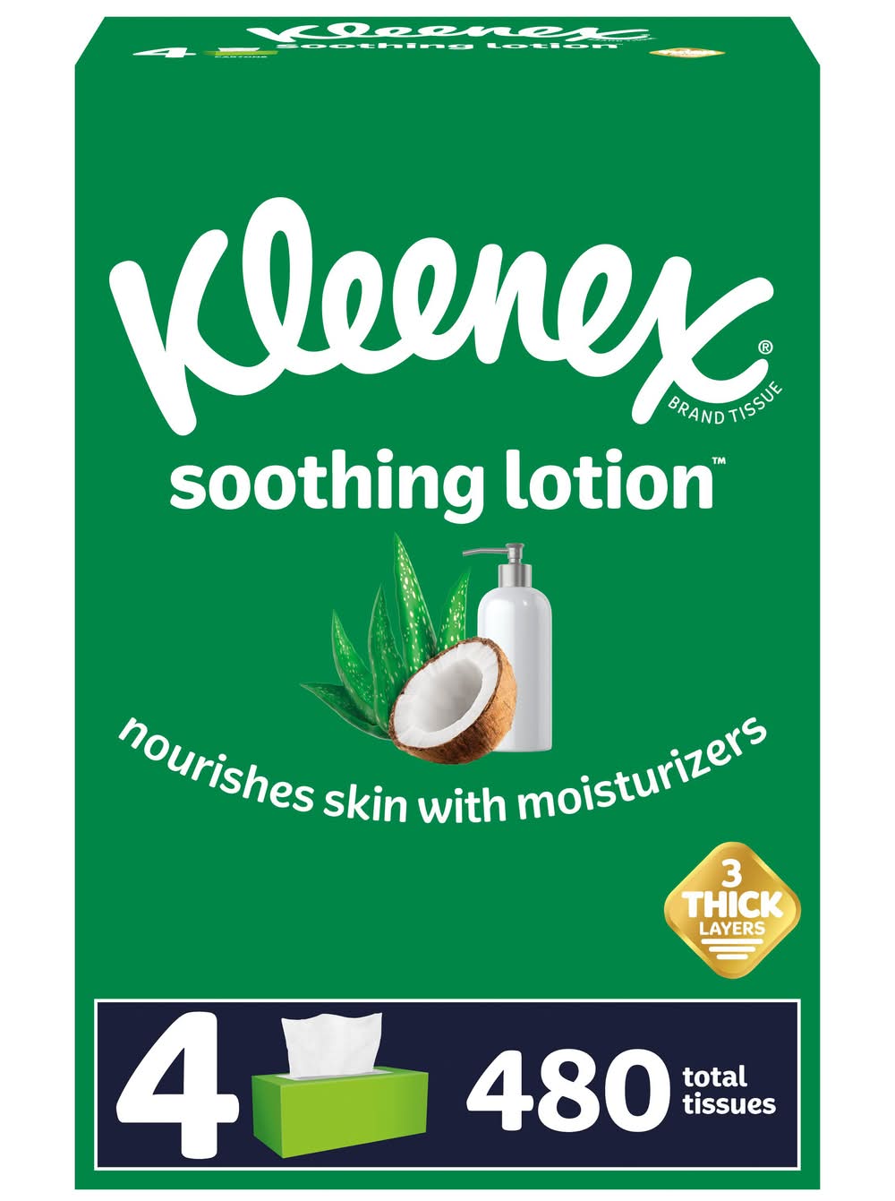 Kleenex Soothing Lotion Coconut Oil & Aloe Facial Tissues (4.01 lbs)