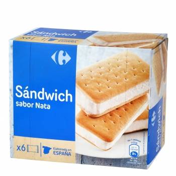 Sandwich de nata Carrefour 6 ud.