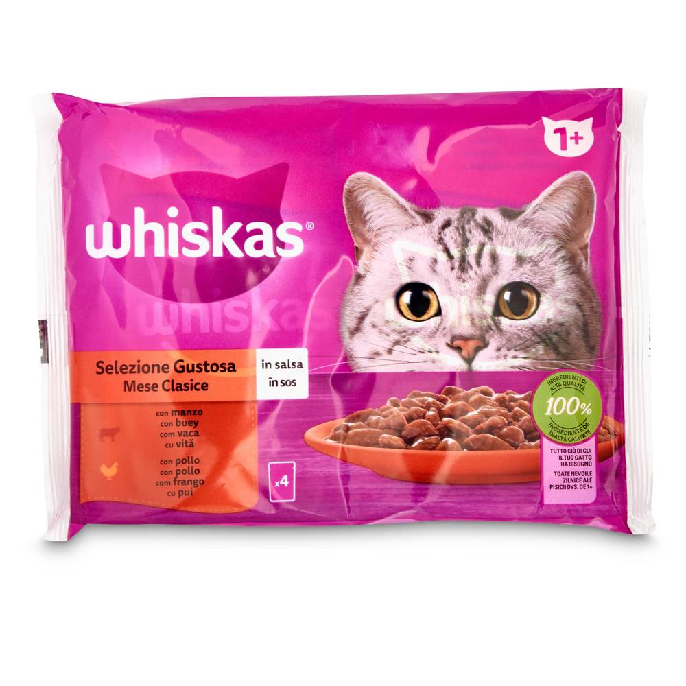 Alimento Para Gatos Selección Carnes En Salsa Whiskas Bolsa 340 G