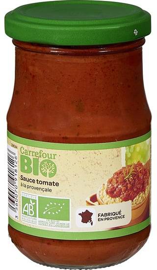 FID - Sauce bio tomate provençale CARREFOUR BIO - le pot de 190g