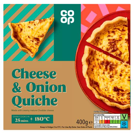 Co-Op Cheese & Onion Quiche 400g