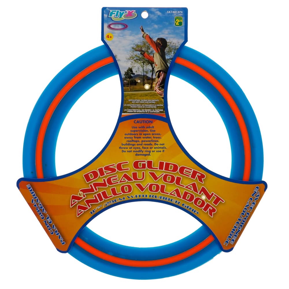 Flying Ring With Rubber Grip, Assorted