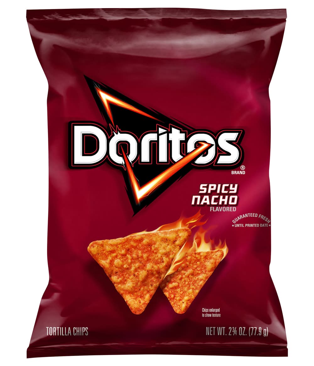 Doritos Flavored Tortilla Chips, Spicy Nacho (2.75 oz)