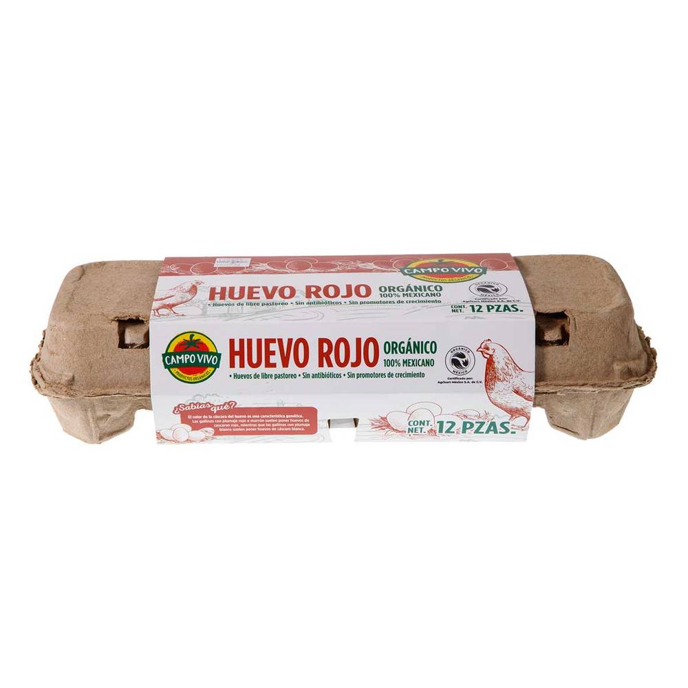 Campo Vivo · Huevo rojo orgánico (12 un)