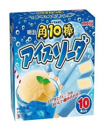 明治 角10棒 アイスバー - アイスソーダ (45mL x 10)
