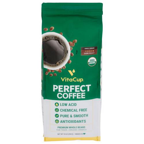 Vitacup Organic Perfect Cup Whole Bean Coffee