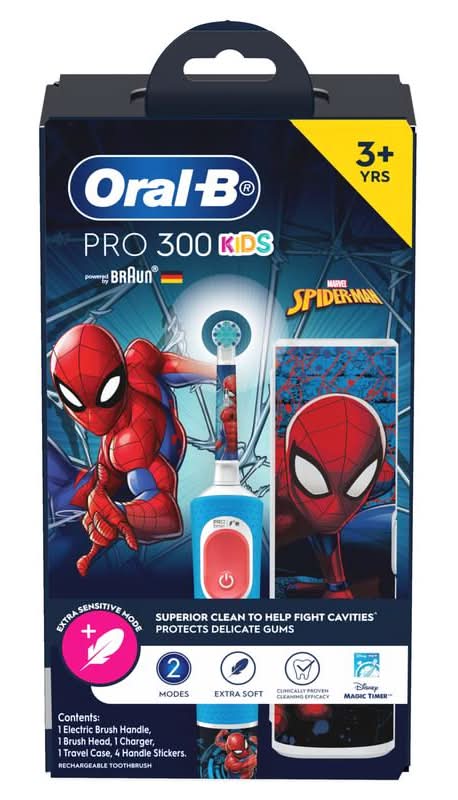 Oral B Pro 300 Kids Spiderman Electric Toothbrush