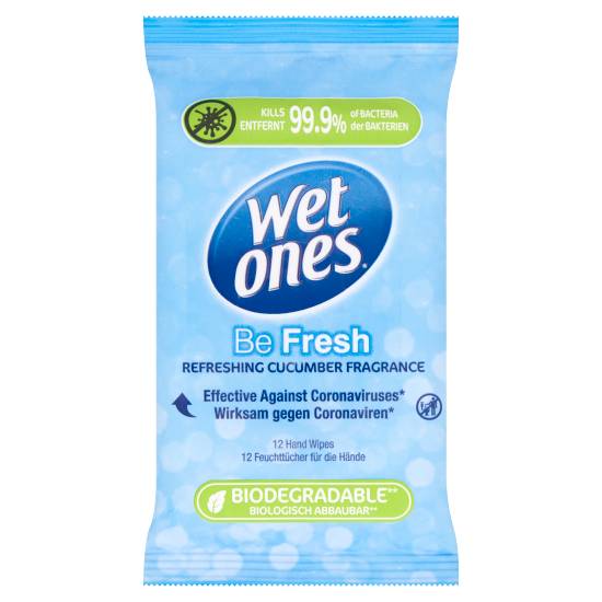 Wet Ones Be Fresh Hand Wipes Refreshing Cucumber Fragrance
