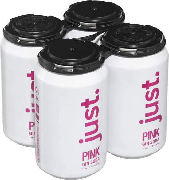 Just Pink Gin Soda 330mL X 4 pack