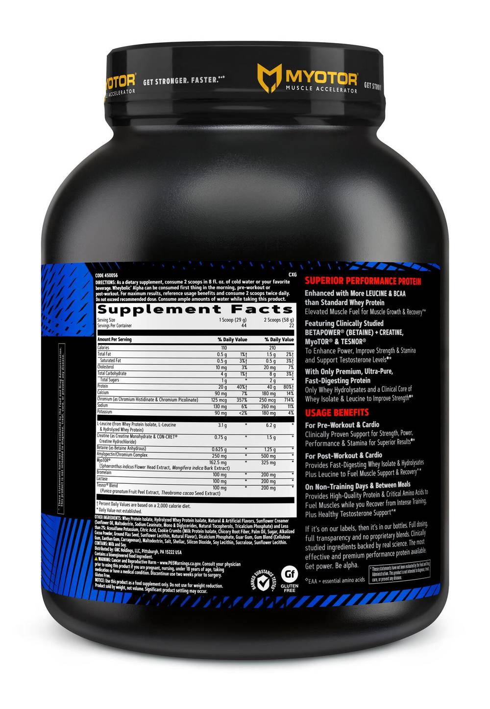 GNC Amp Wheybolic Alpha With Myotor Protein Powder, Cookies