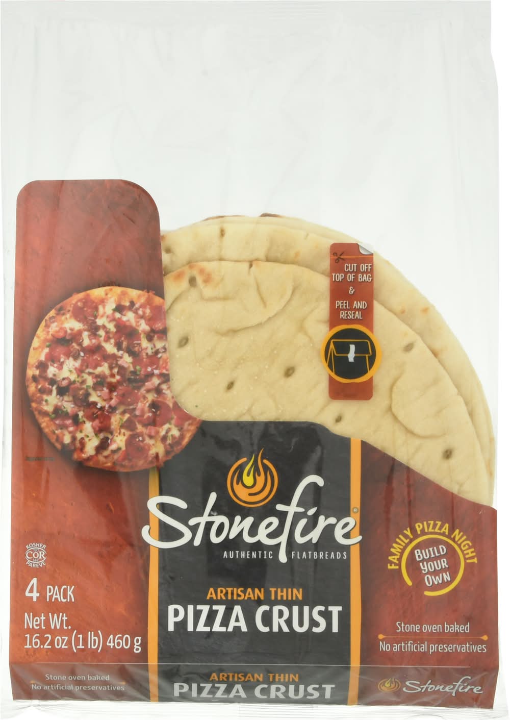 Stonefire Artisan Thin Pizza Crust (16.2 oz, 4 ct)