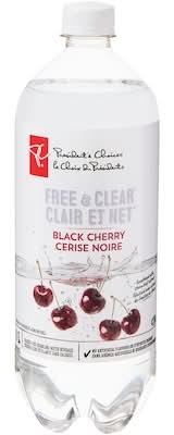 President's choice eau pétillante libre et claire - free and clear sparkling water (1 l) (cerise noire)