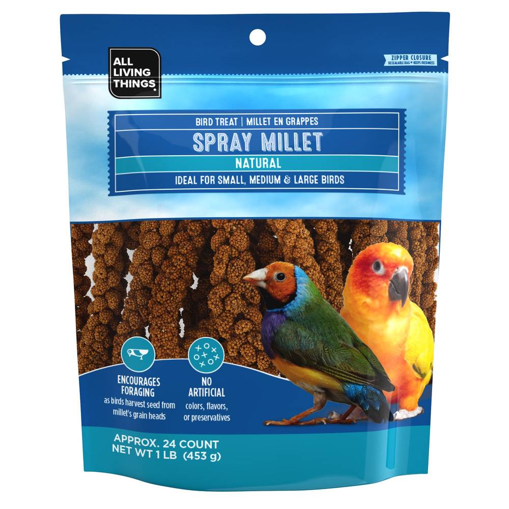 All Living Things® Spray Millet Bird Treat (Color: Assorted, Size: 24 Count)