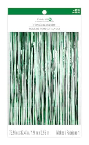 Green Fringe Backdrop By Celebrate It