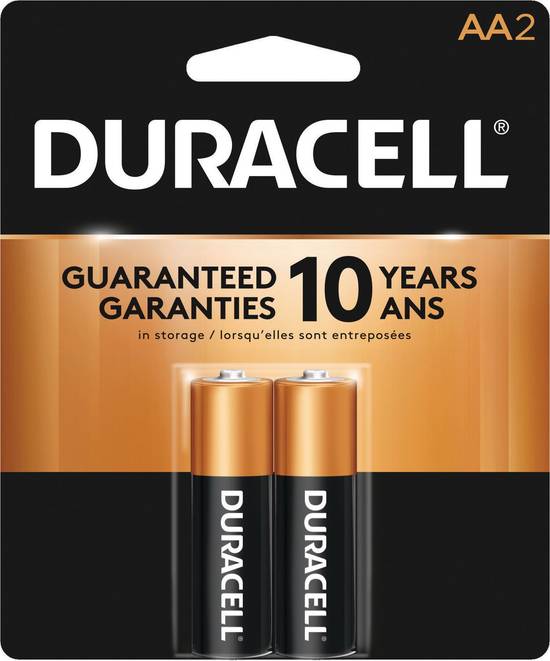 Duracell 1.5V Coppertop Alkaline Aa Batteries - Pack Of 2