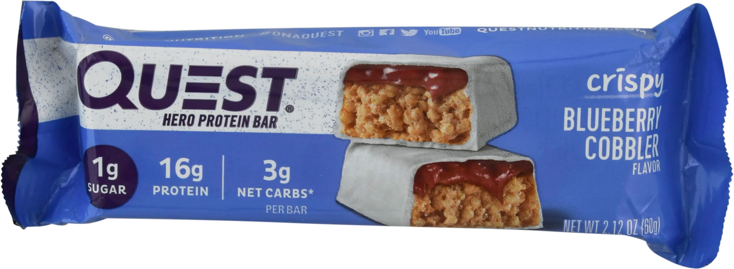 Quest Hero Blueberry Cobbler Bar (2.1 oz)