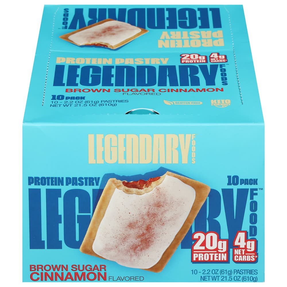 Legendary Foods Protein Pastry, Brown Sugar Cinnamon (21.5 oz, 10 ct)
