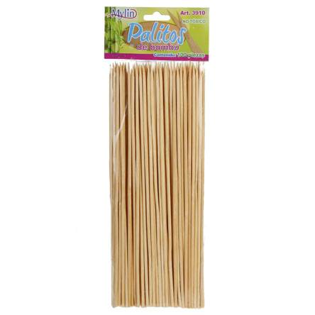 Mylin palitos bambú natural (pack 100 piezas)