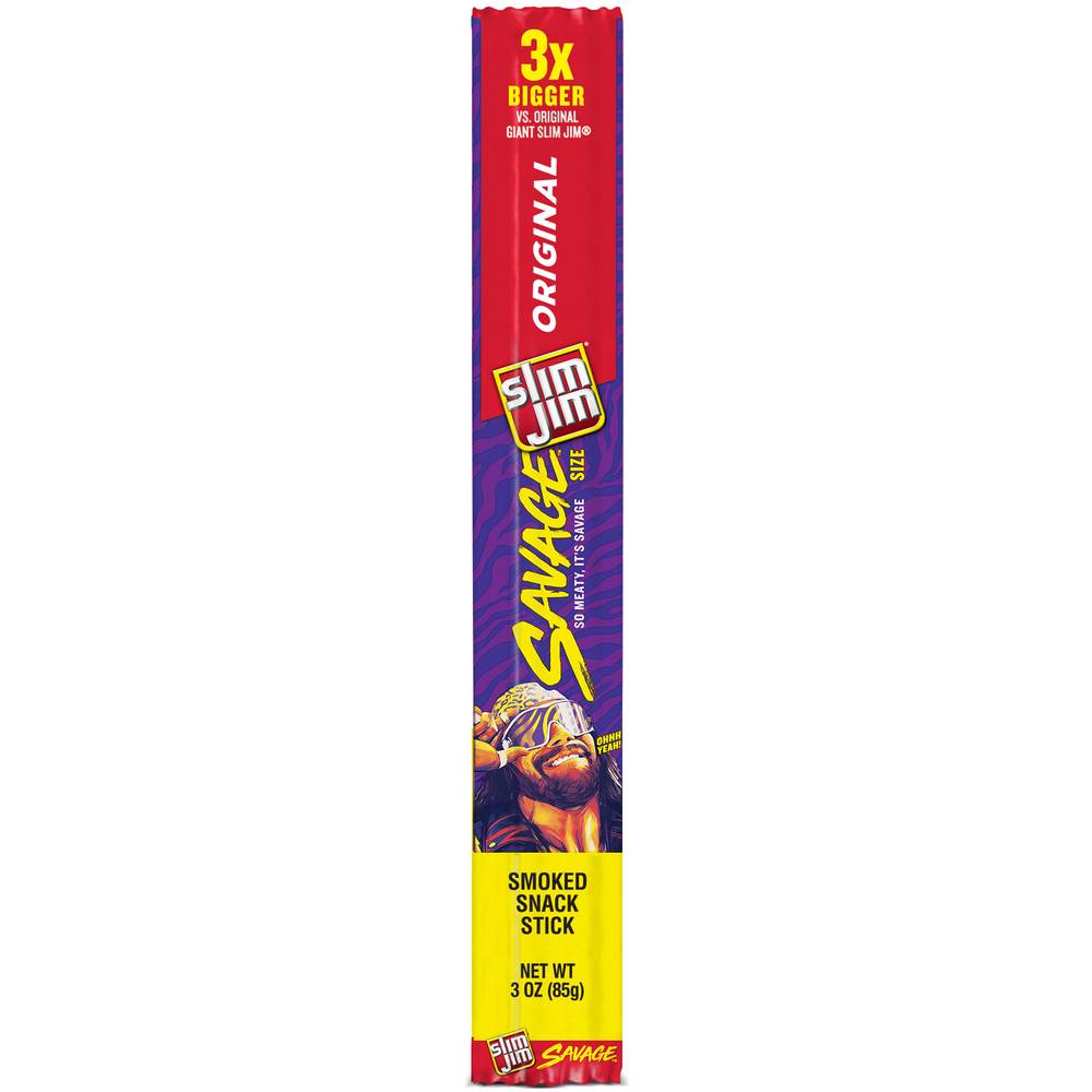 Slim Jim Original Smoked Meat Snack Stick Savage Size (3 oz)