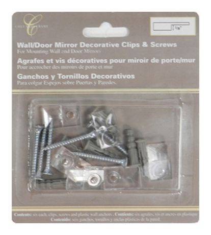 Mainstays Wall and Door Mirror Decorative Clips and Screws