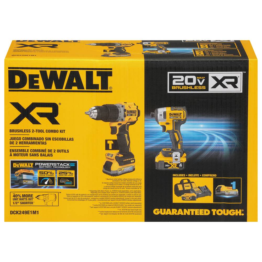 Dewalt Xr 2-tool Yellow & Black Brushless Combo Kit