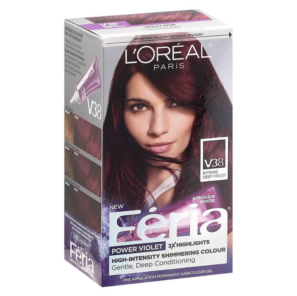 L'Oréal Feria V38 Intense Deep Violet Hair Dye (9.6 oz)