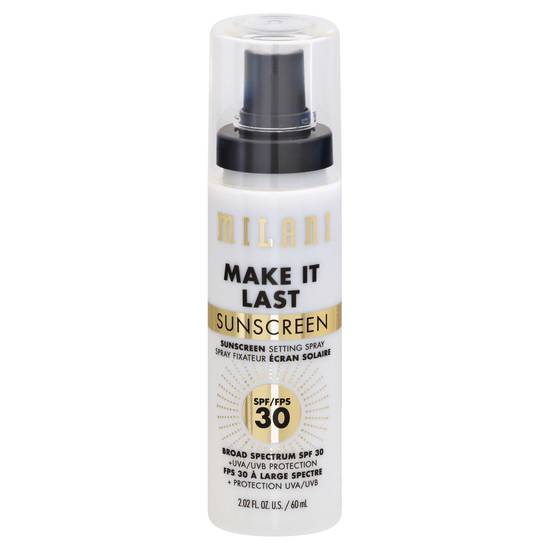 Milani Make It Last Broad Spectrum Spf 30 Sunscreen Setting Spray