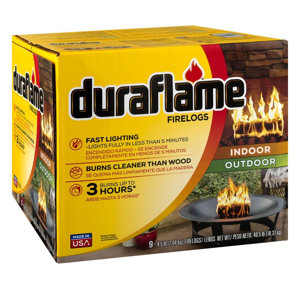 Duraflame Indoor/Outdoor 4.5-lb Wax Fire log 9 -Pack