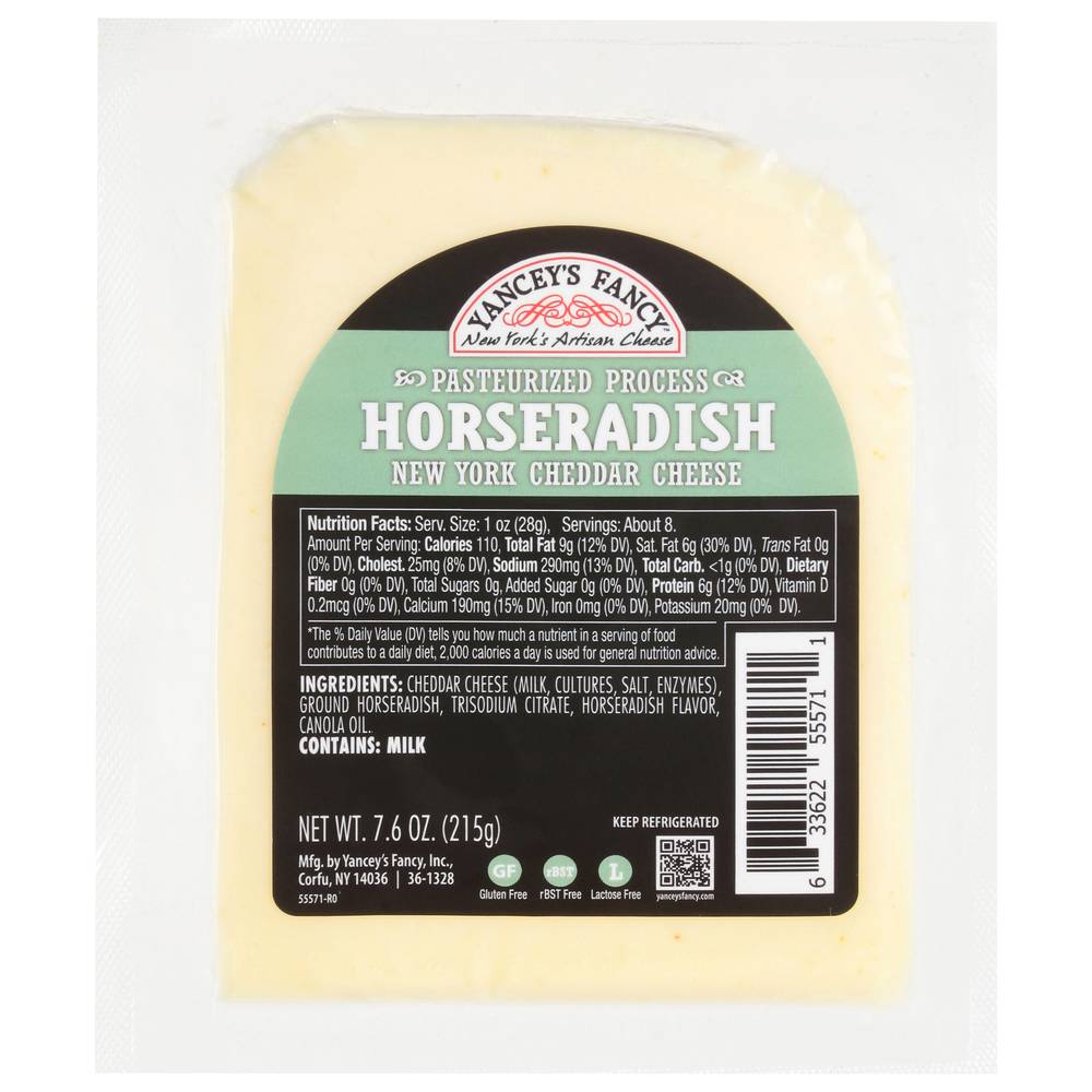 Yancey's Fancy Horseradish Aged Cheddar Cheese (7.6 oz)