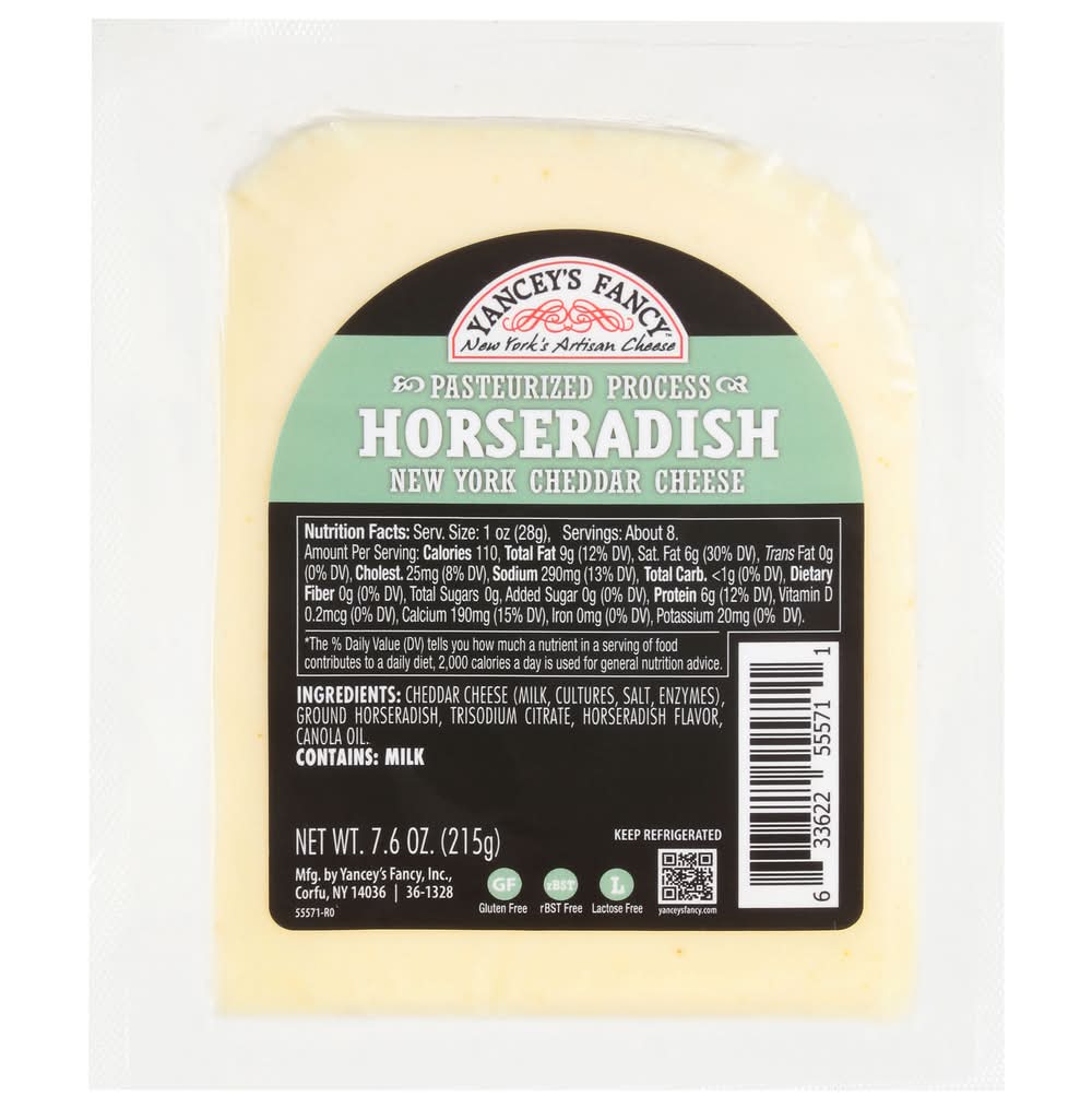 Yancey's Fancy Horseradish Aged Cheddar Cheese (7.6 oz)